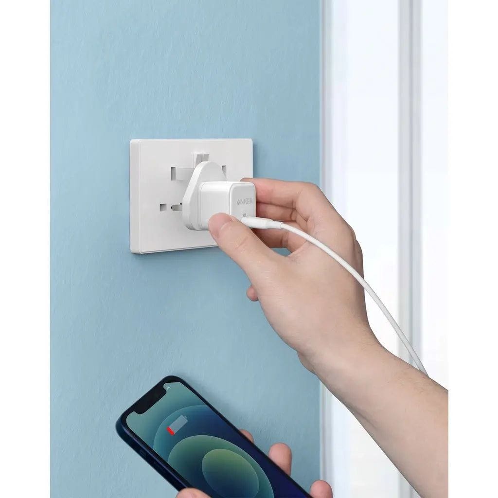 شاحن حائط PowerPort III PD USB-C بقوة 20 واط من Anker | أبيض شاحن حائط PowerPort III PD USB-C بقوة 20 واط من Anker | أبيض